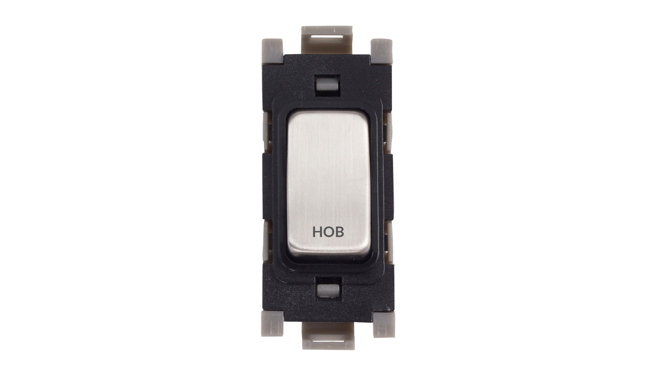 Deta G3552SSB Grid Switch 20A DP Hob Stainless Steel Black Insert Box Of 10