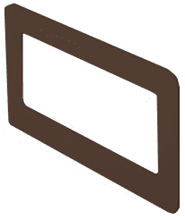 Domus 115-5B Rigid Duct 204×60 Wall Plate  Brown