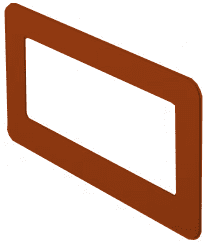 Domus 115-5T Rigid Duct 204×60 Wall Plate  Terracotta