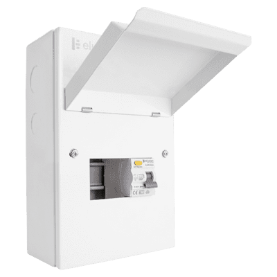Elucian GUEB580RCD3 5 Way Elucian Mini Metal Garage Unit With 80A RCCB (3 Free Ways)
