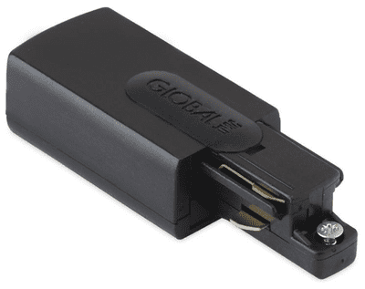 Enlite GB11-2 250V Global Live End Connector Left Hand Single Circuit Track Black