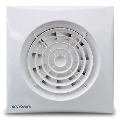 Envirovent SIL100HT Silent Axial Extractor Fan 100mm Model With Backdraft Shutter, Timer, Humidistat
