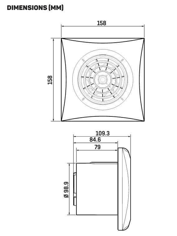 Envirovent SIL100S Silent Axial Extractor Fan 100mm Model With ...