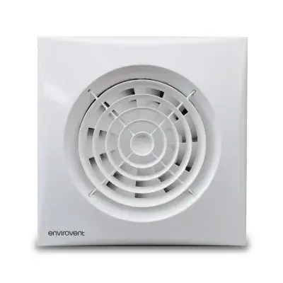 Envirovent SIL100T12V Silent Axial Extractor Fan 100mm Model With Backdraft Shutter & Timer