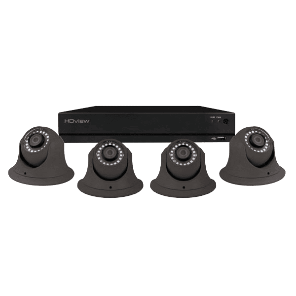 ESP HD View SHDV4KD4G 4ch 4mp 500gb Grey Dome Camera Kit