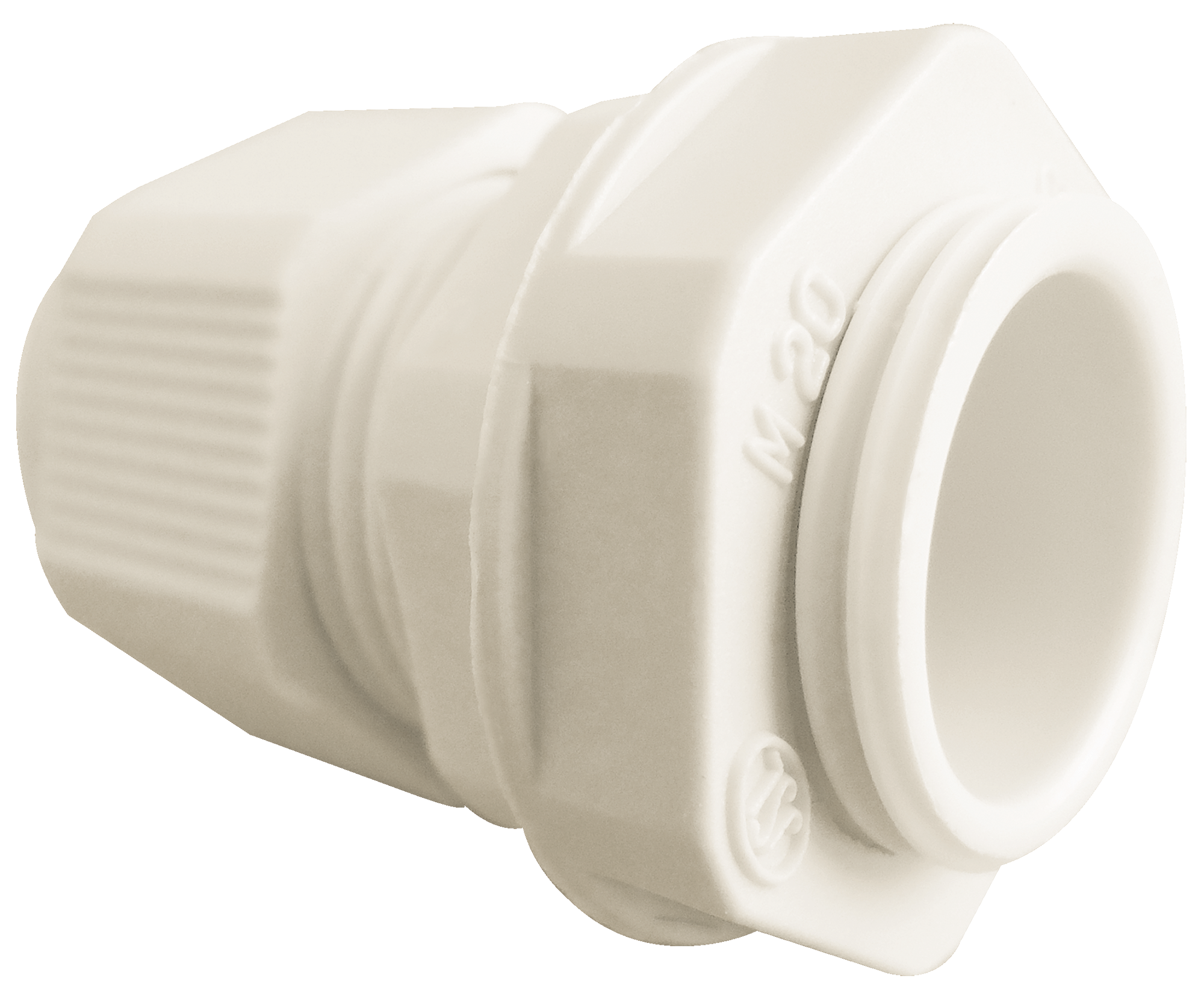 Eterna 20TRSWH White 20mm TRS Cable Gland With Locking Nut