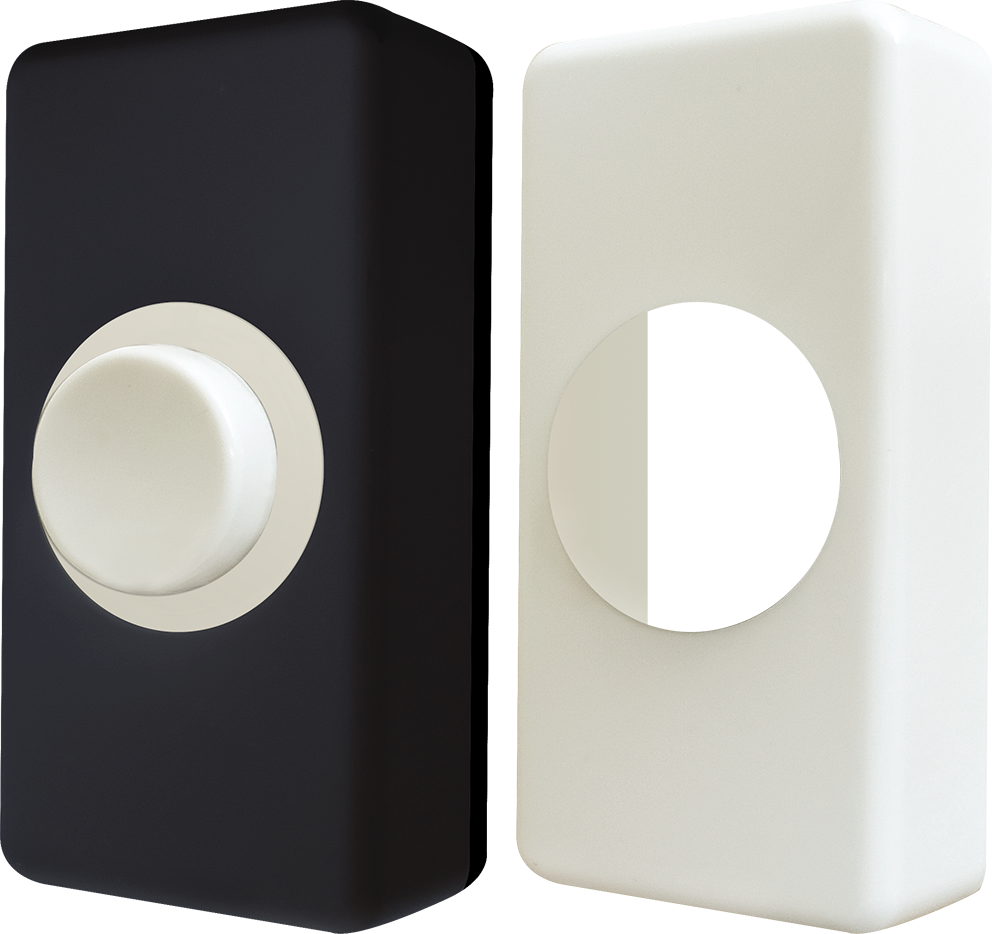 Eterna BPWB Interchangeable Black Or White Wired Surface Mounted Bell Push