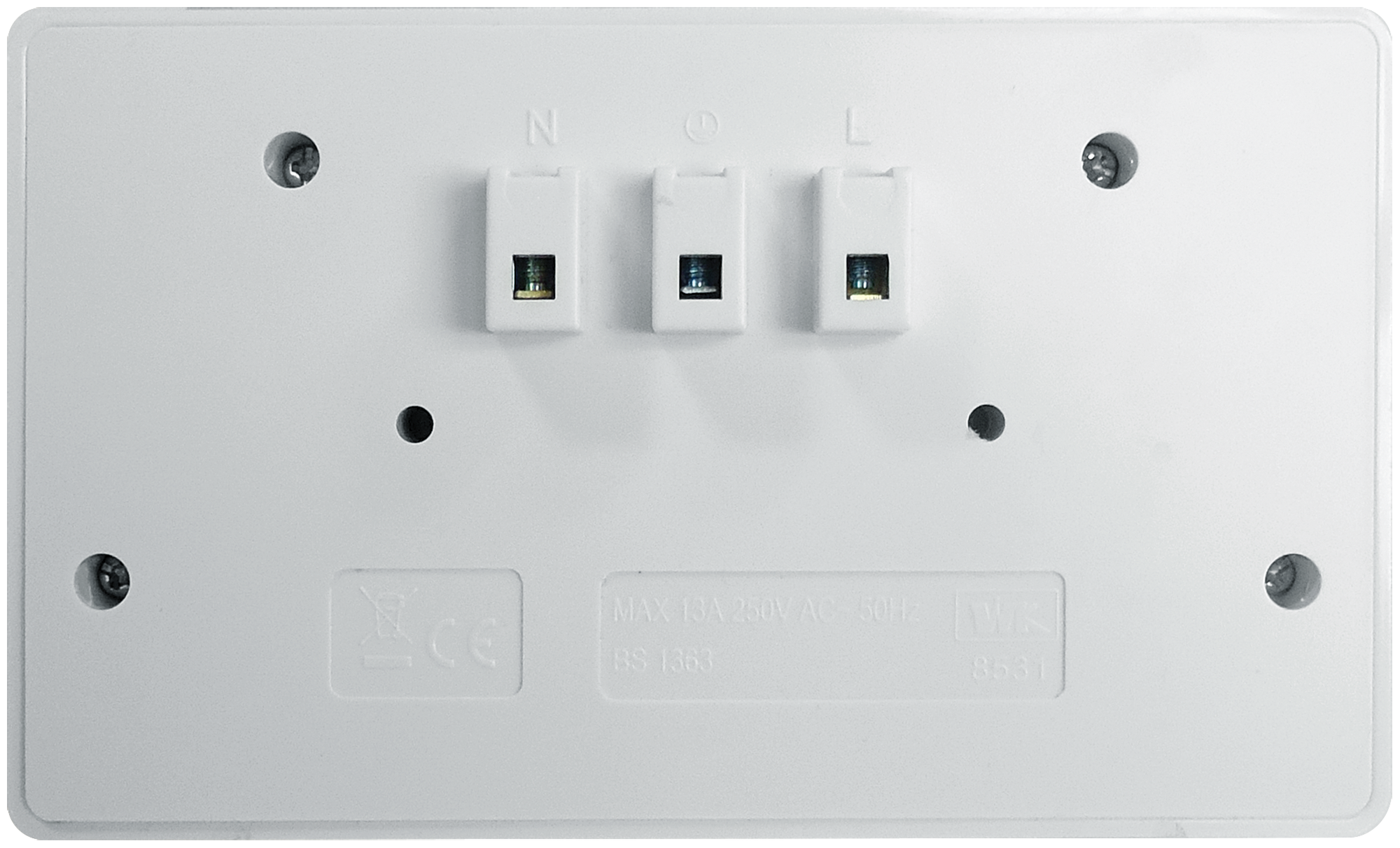 Eterna CONVERT2 White Converter Socket 1 Gang To 2 Gang