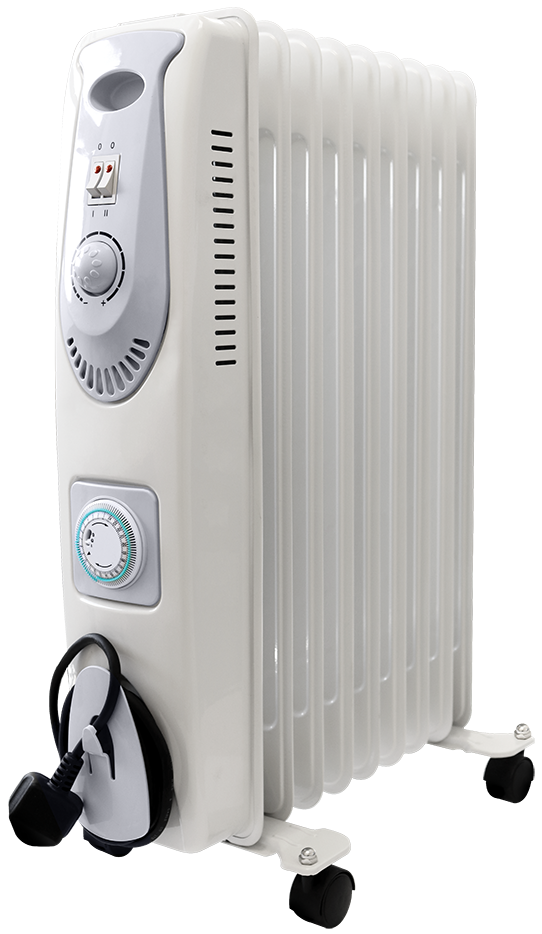 Eterna OILHT211T 2kW Oil Filled Free Standing Heater With Timer