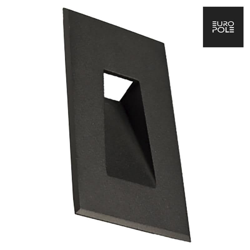 EuroPole 37231 3w LED IP67 Vertical Recessed Wall Light Black 4000k