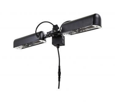 Forum Lighting ZR37448BLK Topaz 2×800W Parasol Heater