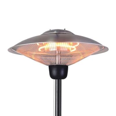Forum Lighting ZR38831SIL Marl 2kW Floor Standing Patio Heater (Silver)