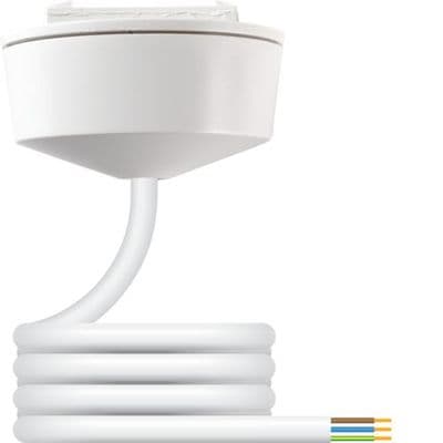 Hager Klik PCR2000 6A 3-Pin Ceiling Rose Pre-Wired with 2m of.75mm 3 Core Flex