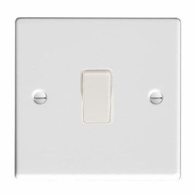 Hamilton 70R21WH-W Hartland Gloss White 1G 10AX 2 Way Rocker With White Insert