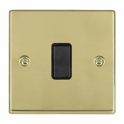 Hamilton 71R21BL-B Hartland Polished Brass 1G 10AX 2 Way Rocker With Black Insert