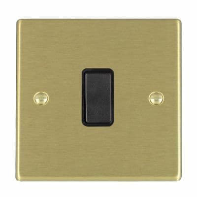 Hamilton 72R21BL-B Hartland Satin Brass 1G 10AX 2 Way Rocker With Black Insert