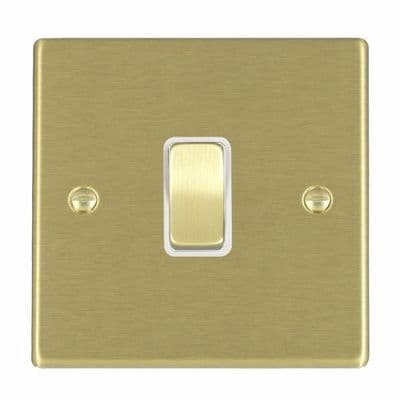 Hamilton 72R21SB-W Hartland Satin Brass 1G 10AX 2 Way Rocker With White Insert