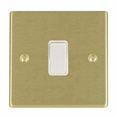 Hamilton 72R21WH-W Hartland Satin Brass 1G 10AX 2 Way Rocker With White Insert