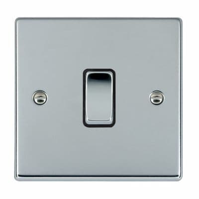 Hamilton 77R21BC-B Hartland Bright Chrome 1G 10AX 2 Way Rocker With Black Insert