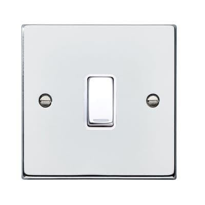 Hamilton 77R21BC-W Hartland Bright Chrome 1G 10AX 2 Way Rocker With White Insert