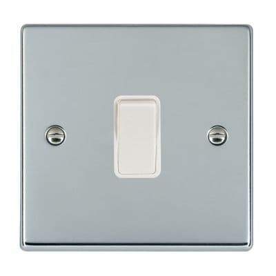 Hamilton 77R21WH-W Hartland Bright Chrome 1G 10AX 2 Way Rocker With White Insert