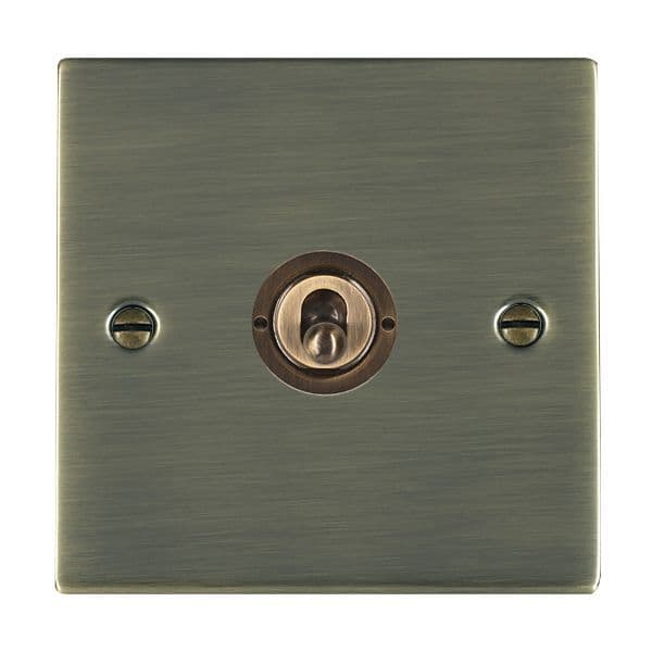 Hamilton 89TRT Sheer Antique Brass 1G 10AX PTM/PTB Retractive Toggle Switch