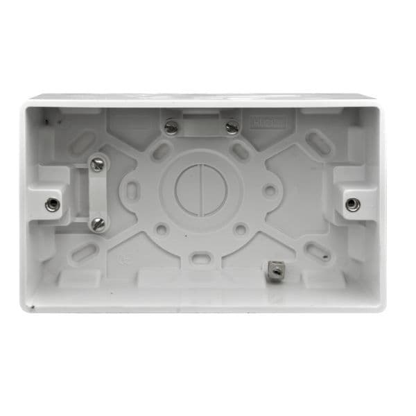 Hamilton HM2126 Verve White Pattress Box 47mm 2 Gang