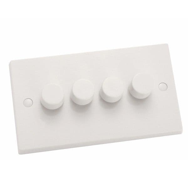 Hamilton KP4XPS Plastic White 4g 5A Push On/Off Switch With White Knobs
