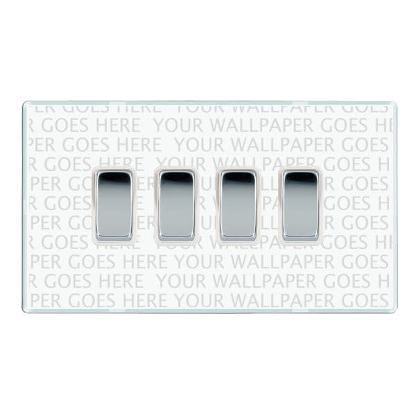 Perception Switch Hamilton PCR24BC-W Perception Clear Plate 4g 10AX 2 Way Rocker Bright ...