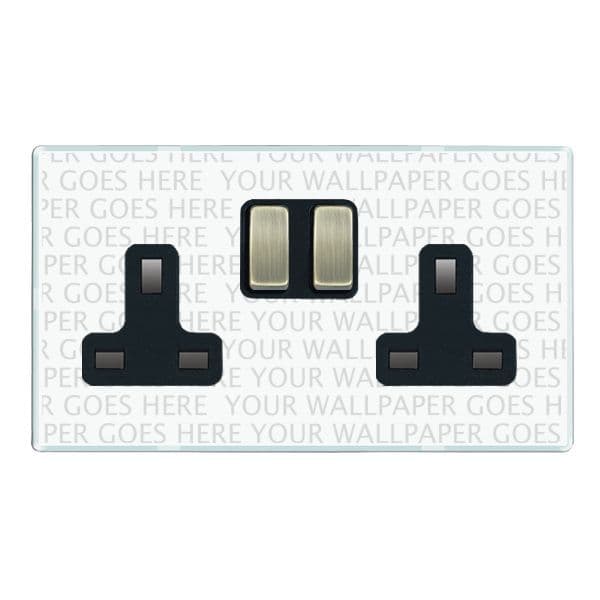 Hamilton PCSS2AB-B Perception Clear Plate 2g 13A DP Switch Socket ...