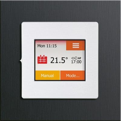 Heat Mat TOU-BLK-BLAU NGTouch Black Brushed Aluminium With Black 16A Touchscreen Thermostat & Timer