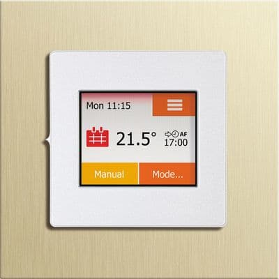 Heat Mat TOU-BLK-GDAU NGTouch Gold Brushed Aluminium With Black 16A Touchscreen Thermostat & Timer