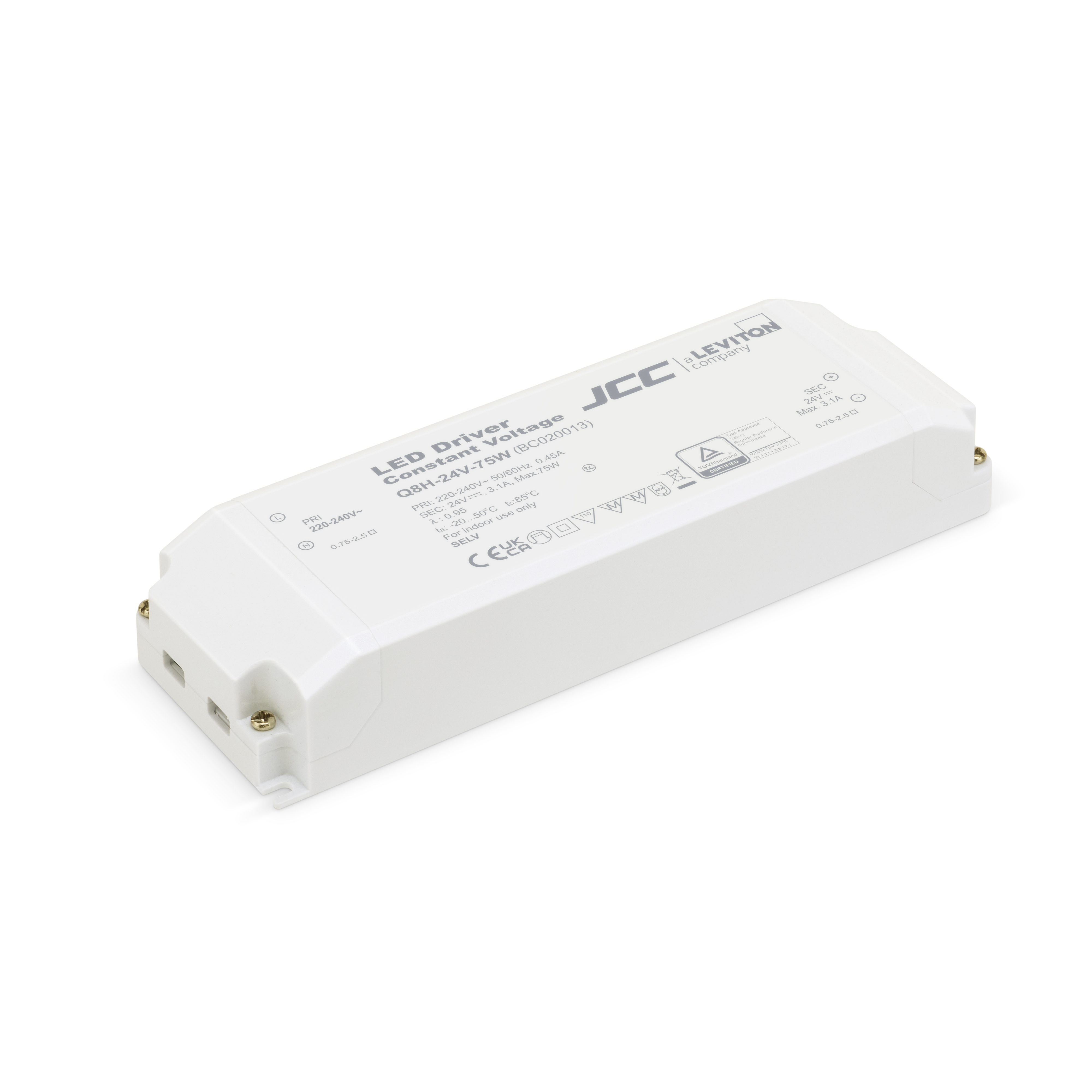 JCC BC020013 24V 75W Non-Dimmable IP20 Driver
