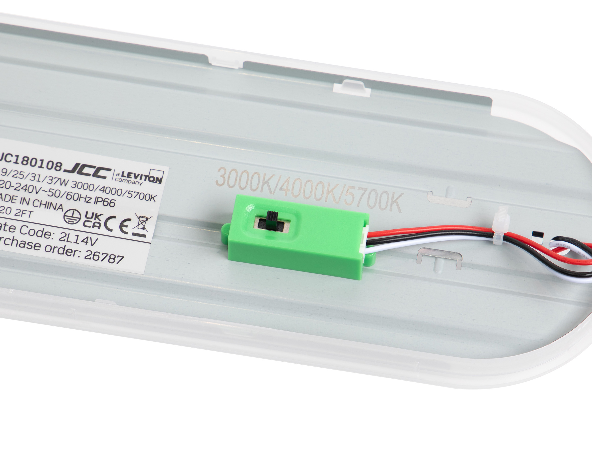 JCC JC180129 ToughLED Pro Batten 5ft 67W 3K/4K/57K IP66 Opal Microwave ...