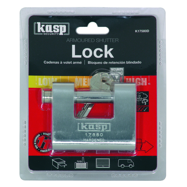 KASP K17580D 175 Armoured Shutter Lock Single Display Pack