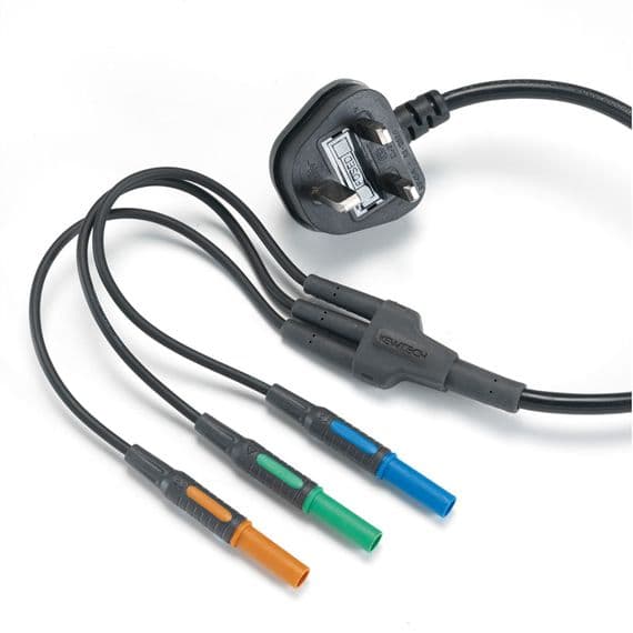 Kewtech KAMP12UK Mains Lead and 4mm Connections