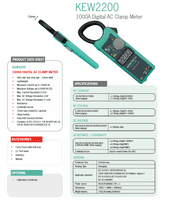 Kewtech KEW2200 Digital AC 1000A AC/DC V Clamp