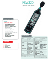Kewtech KEW320 Sound level Meter 32-130dB Range