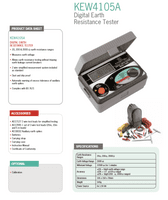 Kewtech KEW4105A Digital Earth Resistance Tester With Soft Case