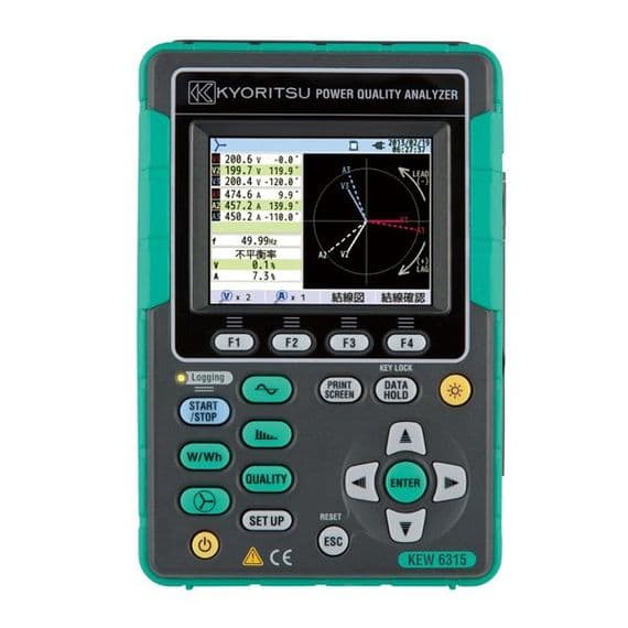 Kewtech KEW6315 Compact Power Meter With 3 x 8130 Clamps 1000A 3 Channel