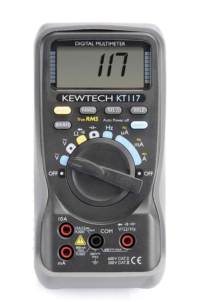 Kewtech KT117 Digital AC/DC 10A 600V Multimeter