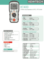 Kewtech KT400 LOOP Impedance & PSC / PFC Tester