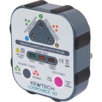 Kewtech LOOPCHECK107 Mains Socket Tester With Loop Check Mains Polarity & RCDT
