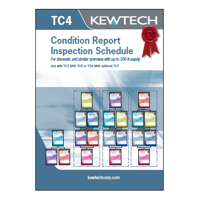 Kewtech TC4 Condition Report Inspection Schedule up to 100A
