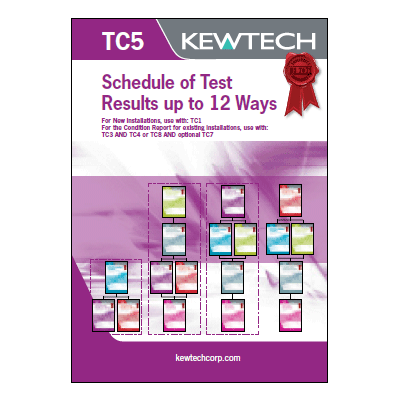 Kewtech TC5 Schedule of Test Results 12 Ways