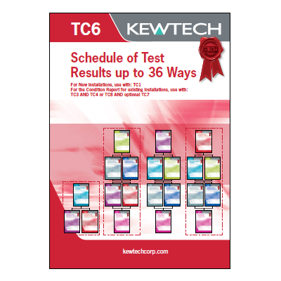 Kewtech TC6 Schedule of Test Results 36 Ways
