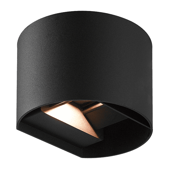 Kosnic ASPC12-BLK Aspen 10W Up and Down Circle LED Wall Light Black
