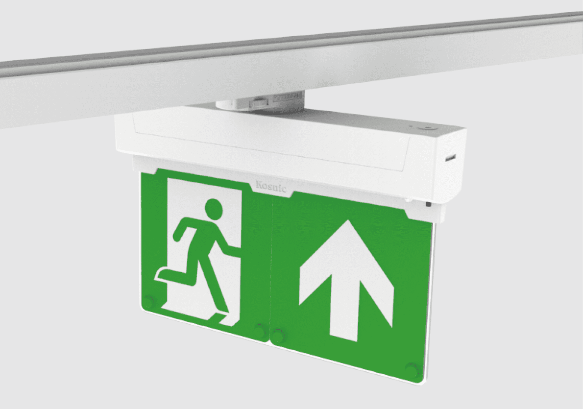Kosnic DOX20103C3 Doxa II 7 In 1 Track Mount Emergency Light Up&Down Arrow Recessed Kit