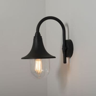 KSR Lighting KSR1150BLK Morros E27 Polycarbonate Wall Lantern Black