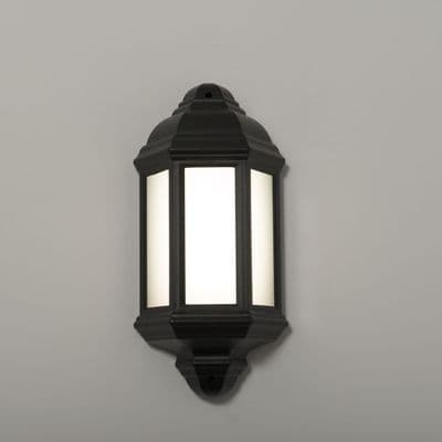 KSR Lighting KSR1151BLK Manta 10W 4000K LED Polycarbonate Half Wall Lantern Black